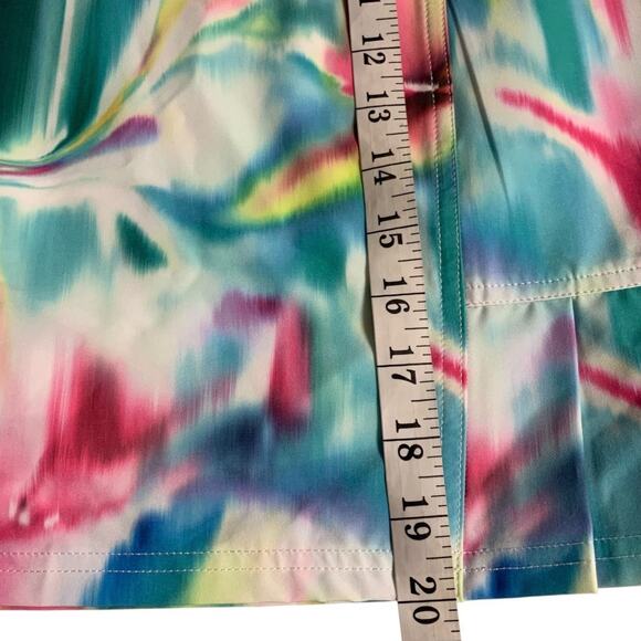 Chico's Skort NWT Size 4 (20) Zenergy UPF Pleat Colorful Kawaii Pockets Pull-On - Picture 8 of 8
